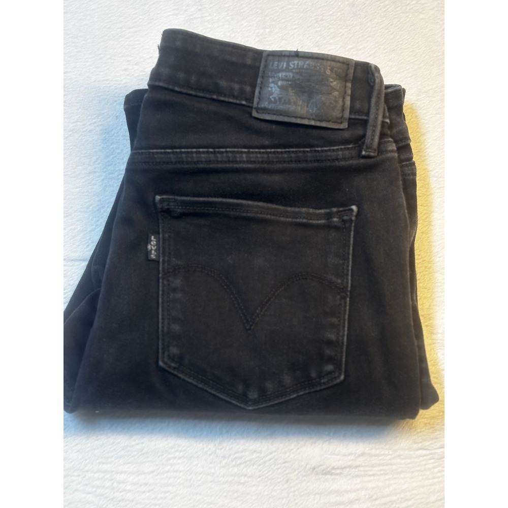 Levi's Jeans Womens 8 Black Mid Rise Skinny Stretch‎ Denim